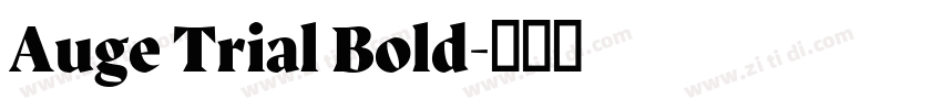 Auge Trial Bold字体转换